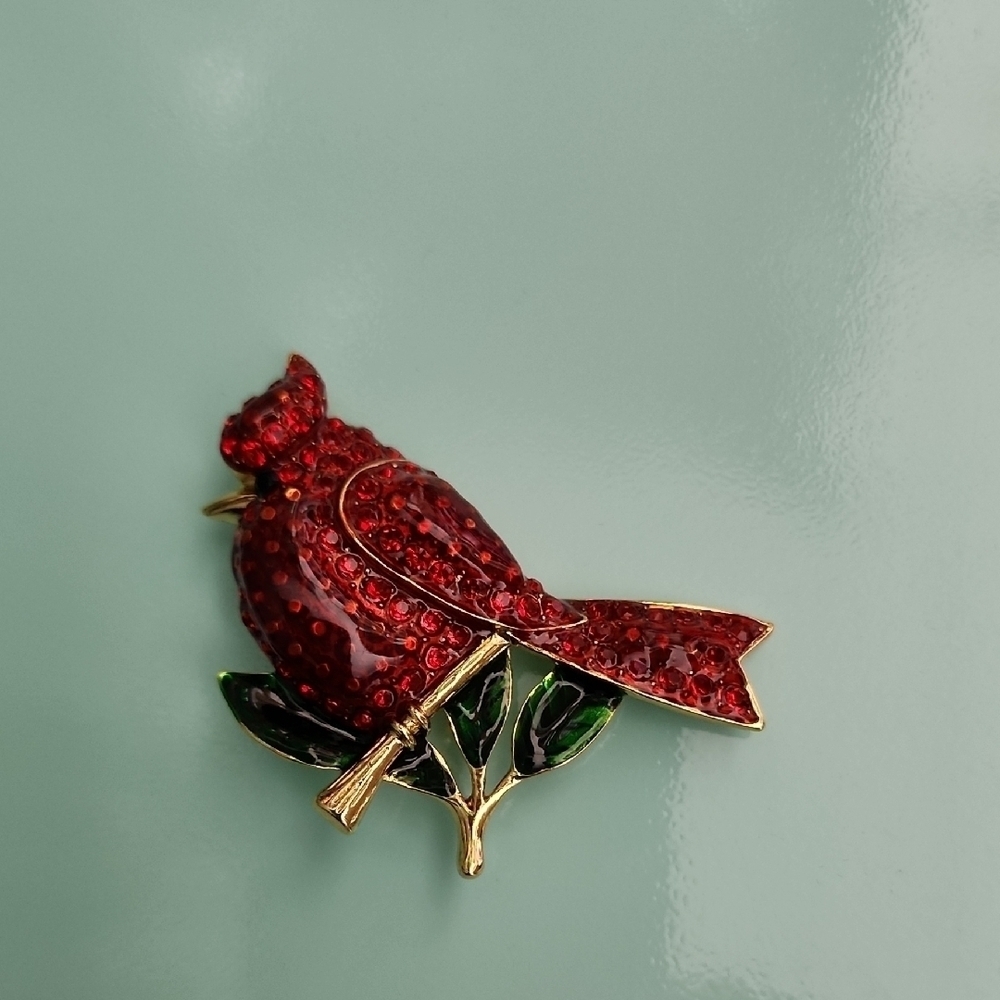 Red Cardinal Brooch